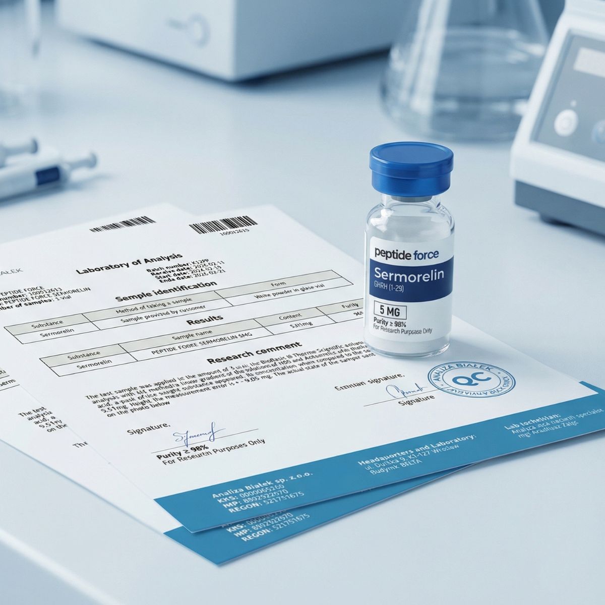 Certificate de calitate ale peptidelor